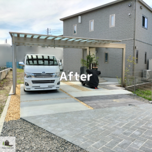 【施工事例】シンプルなデザインの外構